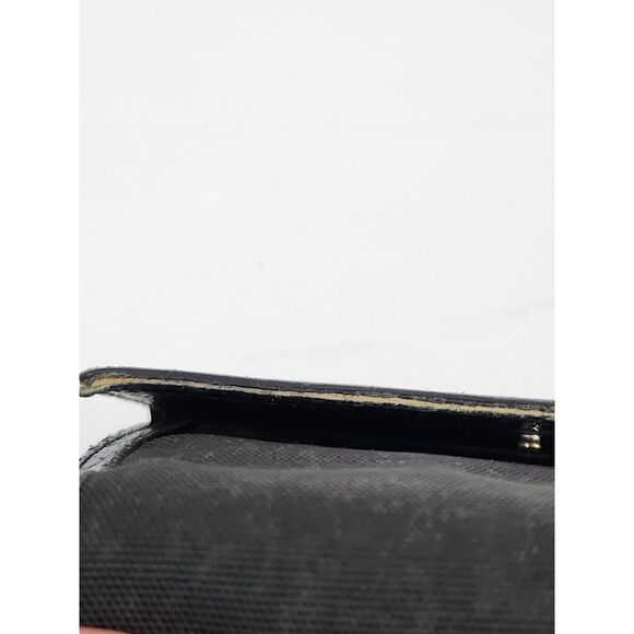 Gucci Vintage Black Leather Trim Canvas Bi Fold Wallet Authentic Unisex READ - Picture 4 of 16